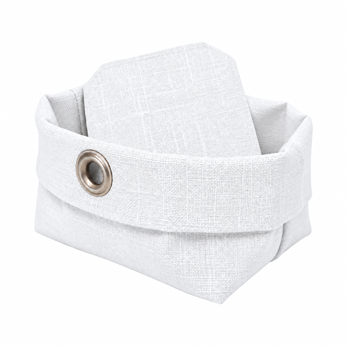 Panière en similicuir imperméable, facile à nettoyer, idéale pour un usage quotidien.