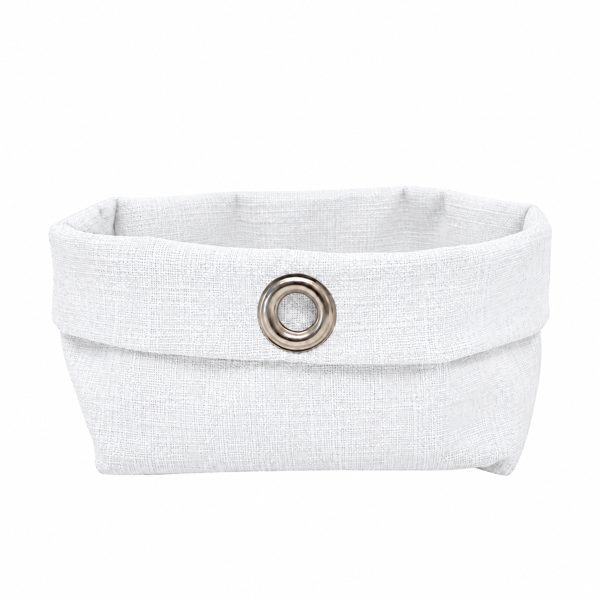 Panière en similicuir imperméable, facile à nettoyer, idéale pour un usage quotidien.