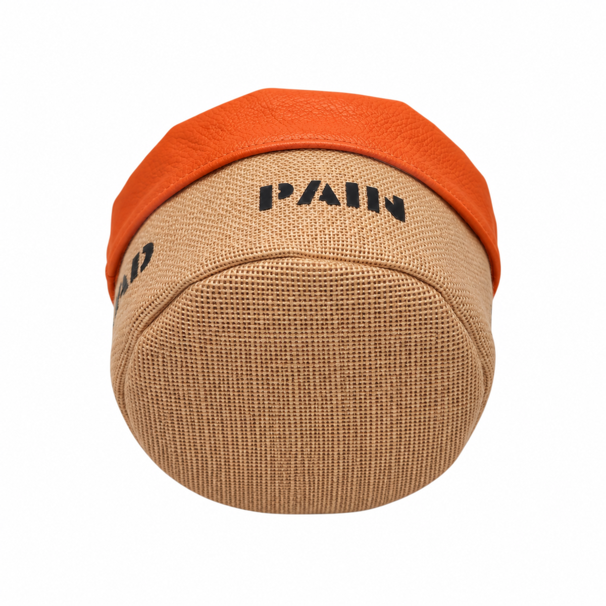 Panière à pain ronde en jute et similicuir, fabriquée à la main. Facile à entretenir, idéale pour restaurants, hôtels et cafés.