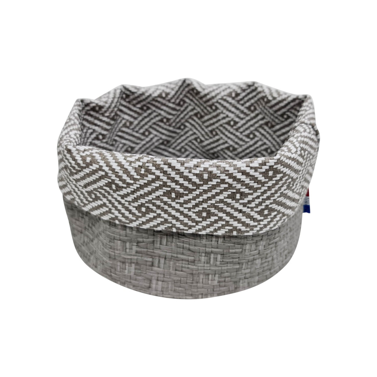 Panière en similicuir imperméable, facile à nettoyer, idéale pour un usage quotidien.