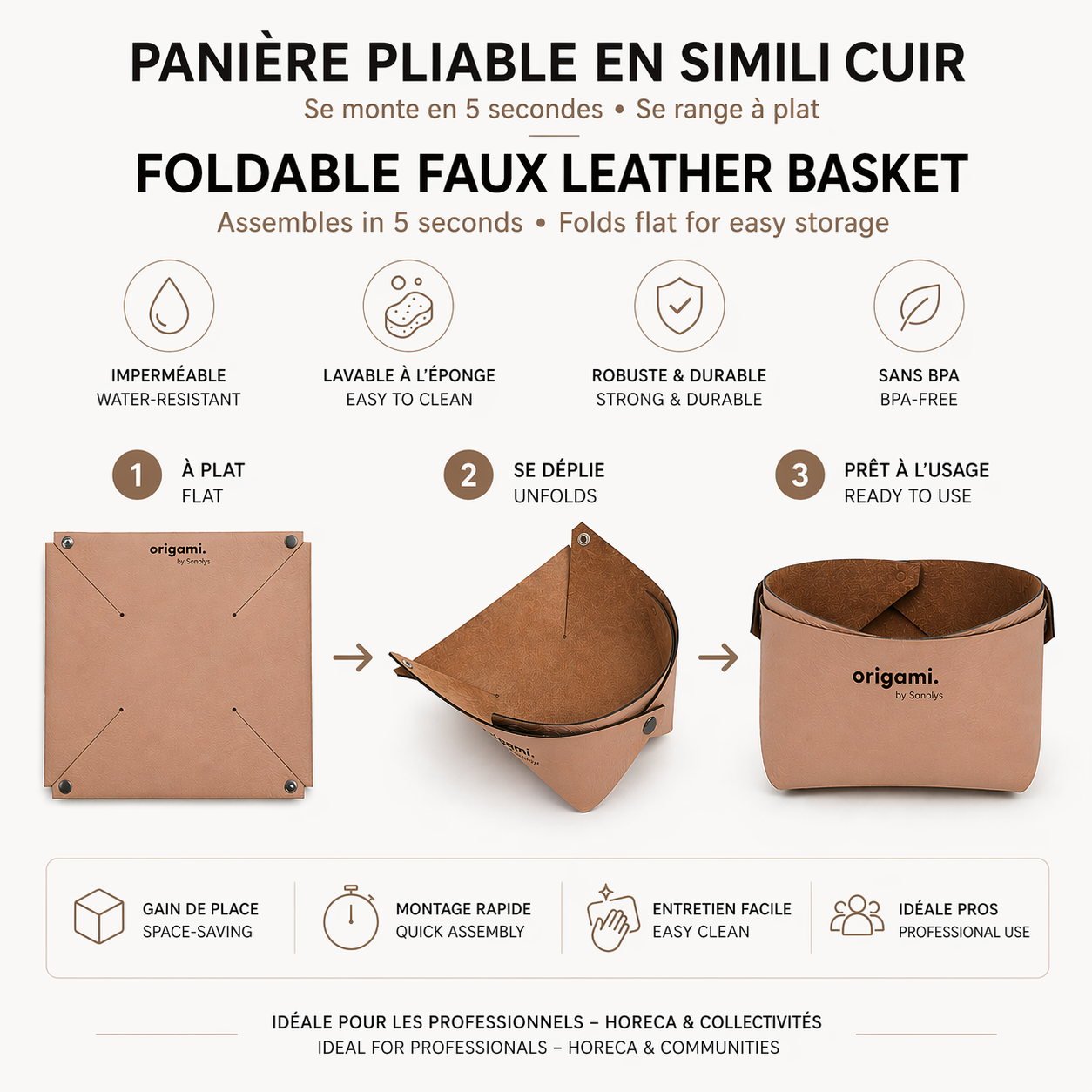 Panière Origami