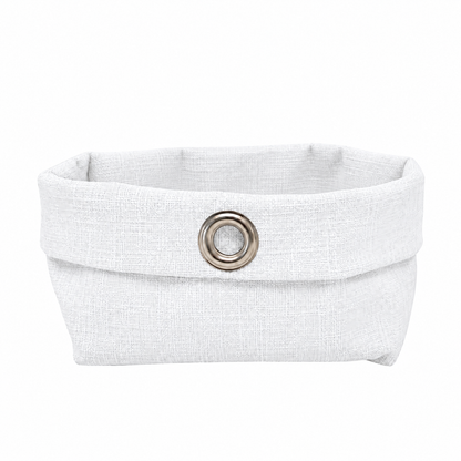 Panière en similicuir imperméable, facile à nettoyer, idéale pour un usage quotidien.