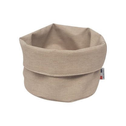 Panière en similicuir imperméable, facile à nettoyer, idéale pour un usage quotidien.