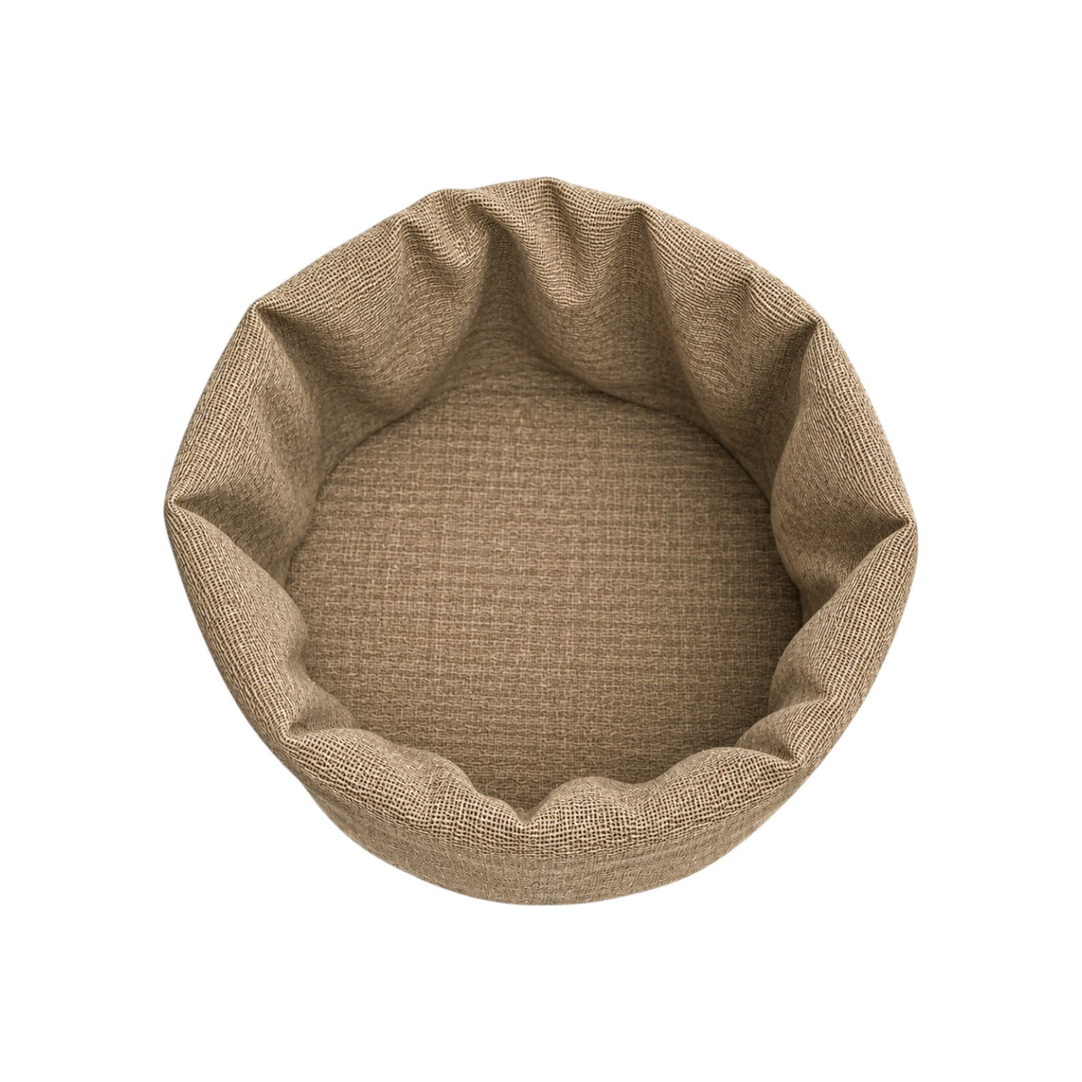 Panière Ronde Toile Ecru