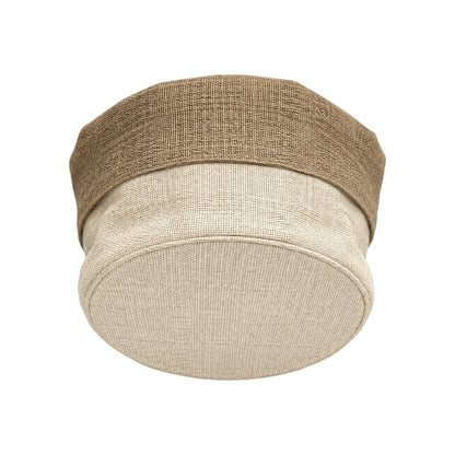 Panière Ronde Toile Ecru
