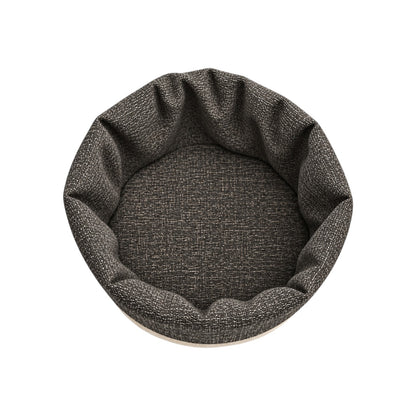 Panière Ronde Toile Ecru