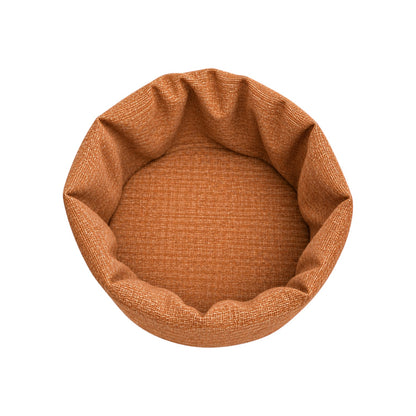Panière Ronde Toile Ecru