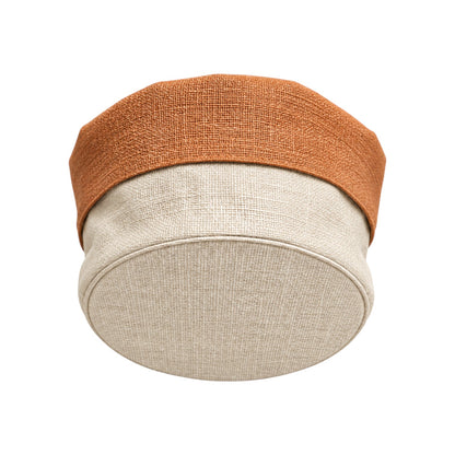 Panière Ronde Toile Ecru